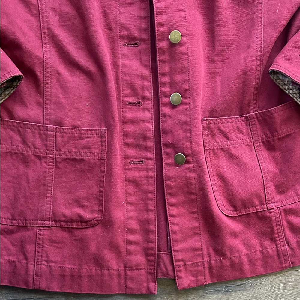 Pendleton Women's Deep Red Snap-Front Utility Jac… - image 6